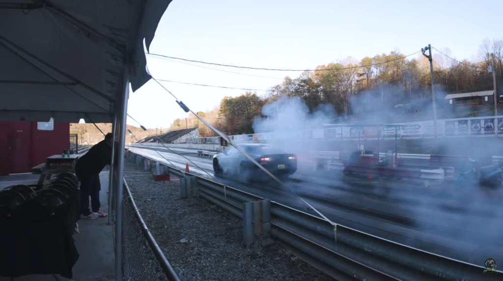 2026 Dodge Charger Sixpack warming up tires on drag strip