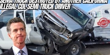 SEMA Truck Destroyed After Illegal California CDL Semi Truck Driver Crashes Again